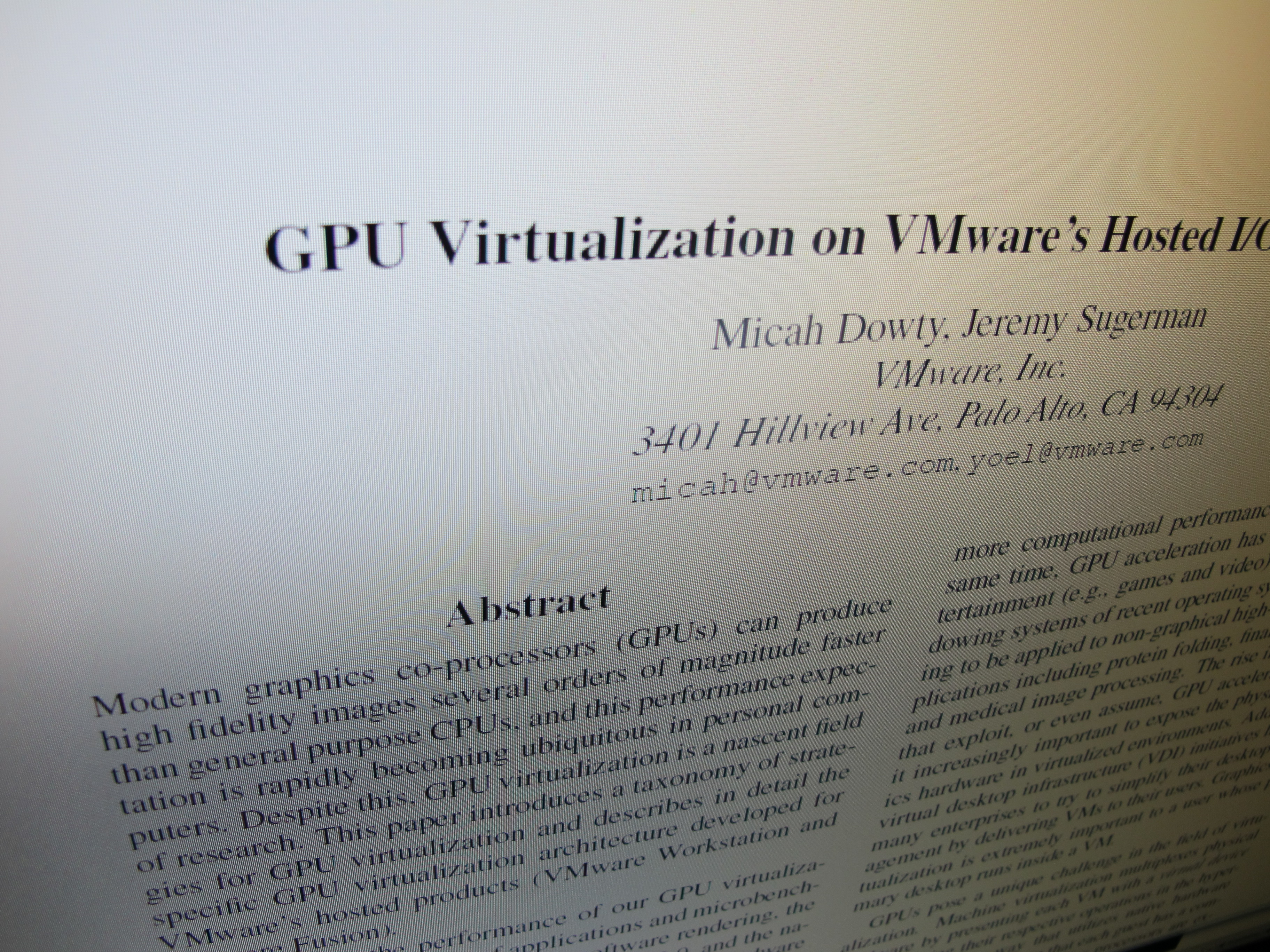 GPU Virtualization at WIOV ’08